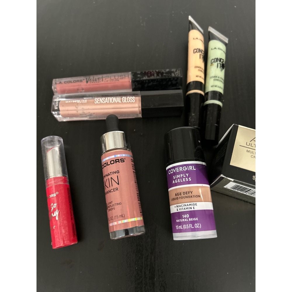 Makeup Skincare Lot Covergirl Maybelline LA Colors Anew Night Cream Bulk Lot 8pc